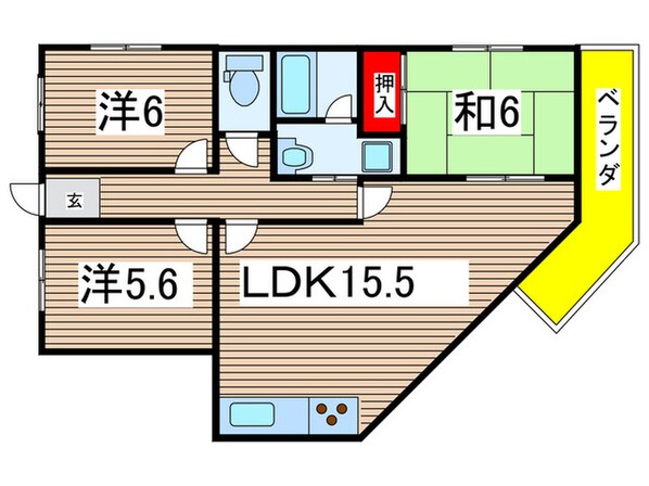 アーバン富士見の物件間取画像